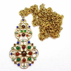 Multiple Colors Cabochons Pendant