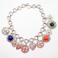 Multiple Colors Cabochons Necklace