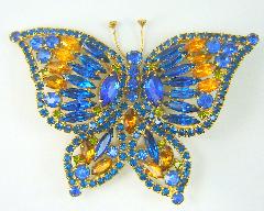 Blue Navettes Brooch