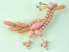 Pink Navettes Brooch