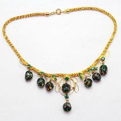 Green Chatons Only Necklace