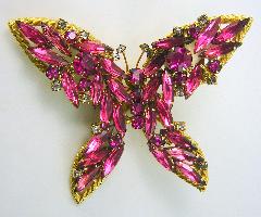 Pink Navettes Brooch