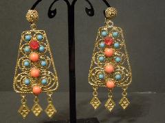 Multiple Colors Cabochons Earrings Clip