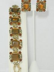 Topaz Emerald Cut Earrings Clip