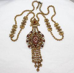 Topaz Cabochons Molded/Cut Necklace