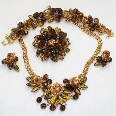 Topaz Navettes Spotted Brooch