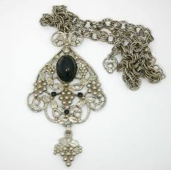 Black (jet) Cabochons Plastic Pendant
