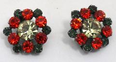 Multiple Colors Chatons Only Earrings Clip