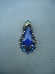 Blue Chatons Only Pin Pendant
