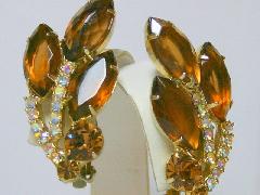 Topaz Navettes Earrings Clip