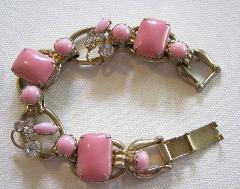 Pink Cabochons Bracelet 5 Link