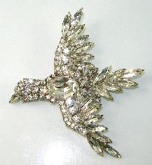 Clear Navettes Brooch