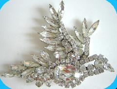 Clear Navettes Brooch