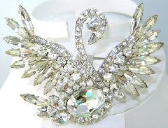 Clear Navettes Brooch