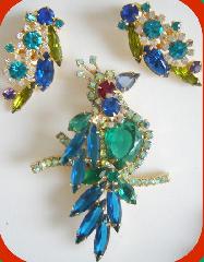 Blue Pear Brooch