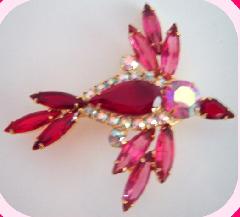 Pink Navettes Brooch