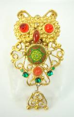 Red Cabochons Molded/Cut Pin Pendant