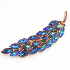Purple (cardinal) Navettes Multi-Color/Shaded Brooch