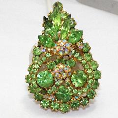 Green Navettes Pin Pendant