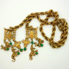 Green Cabochons Necklace