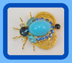 Turquoise Cabochons Brooch