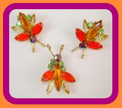 Multiple Colors Navettes Brooch