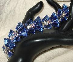 Blue Keystones Bracelet 5 Link