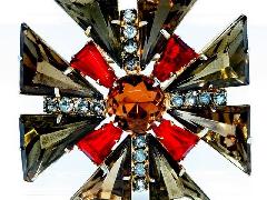 Topaz Triangle Brooch