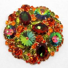 Topaz Oval Rivoli/Margarita Brooch