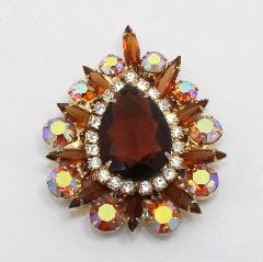 Topaz Pear Pin Pendant