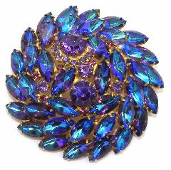 Purple (cardinal) Navettes Multi-Color/Shaded Brooch