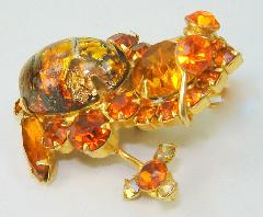 Topaz Cabochons Multi-Color/Shaded Brooch