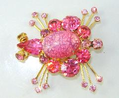 Pink Cabochons Multi-Color/Shaded Brooch