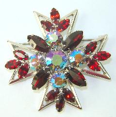 Red Navettes Pin Pendant
