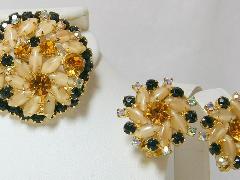 Multiple Colors Navettes Multi-Color/Shaded Brooch