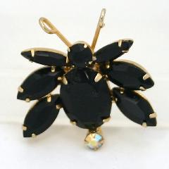 Black (jet) Oval Brooch