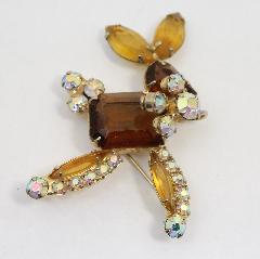 Topaz Emerald Cut Brooch