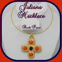 Orange Cabochons Plastic Pendant