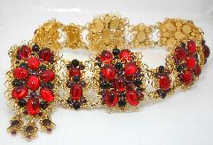 Red Cabochons Belt