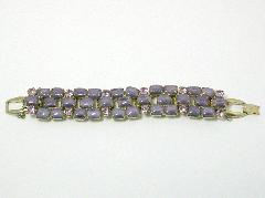 Purple (cardinal) Emerald Cut Bracelet 5 Link