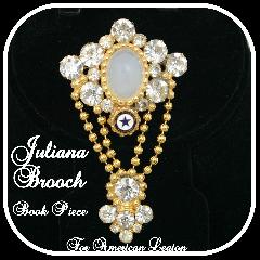 Clear Cabochons Plastic Brooch