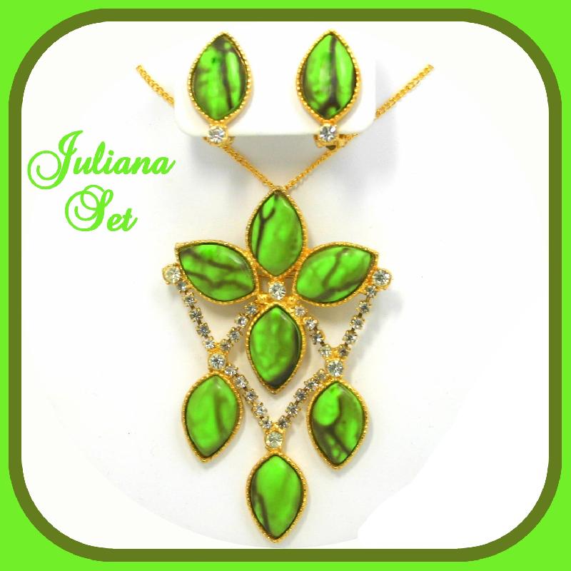 Front view of Green Pear Plastic Pin Pendant