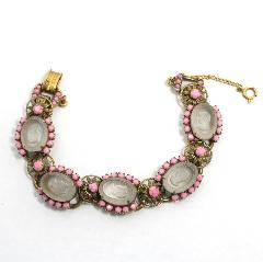 Pink Chatons Only Bracelet 5 Link