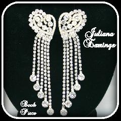 Clear Chatons Only Earrings Clip