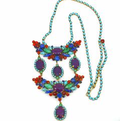 Multiple Colors Oval Necklace