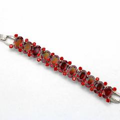 Red Oval Bracelet 5 Link