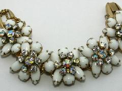 White (chalk Or Milk) Navettes Bracelet 5 Link