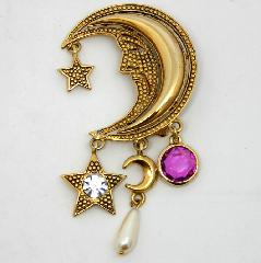 Purple (cardinal) Chatons Only Brooch