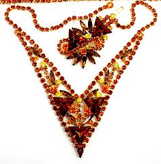 Topaz Triangle Multi-Color/Shaded Necklace
