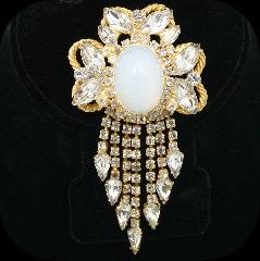 Clear Cabochons Brooch